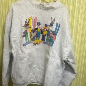 ACME Gray Sweatshirt with Cartoon Characters